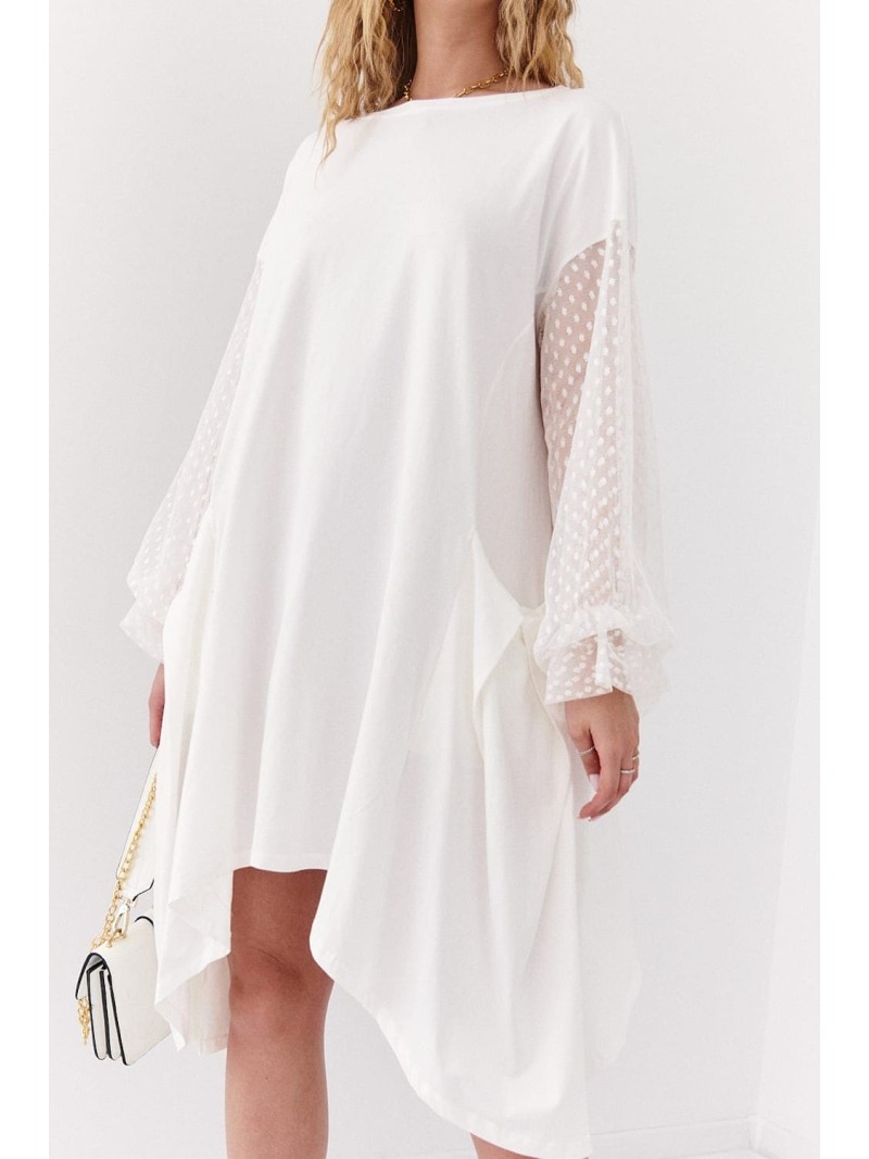 Asymmetric oversize dress with transparent sleeves ekri FK615 - Online store - Boutique